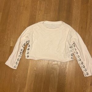 Alo sweatshirt with grommet detail size small